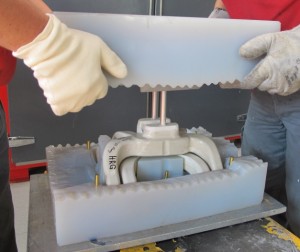 Kernpositionierung in der Silikonform Kernpositionierung in der Silikonform