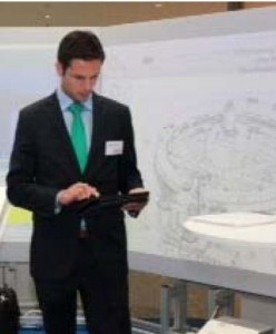In der Produktion von morgen geht es darum, alle Elemente mit Intelligenz und Kommunikationsmöglichkeiten zu versehen. Foto: Fraunhofer IPA/IFF, Stuttgart In der Produktion von morgen geht es darum, alle Elemente mit Intelligenz und Kommunikationsmöglichkeiten zu versehen. Foto: Fraunhofer IPA/IFF, Stuttgart