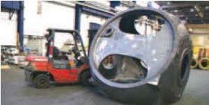 Abbildung 9: Rotornabe einer Windenergeianlage aus mischkristallverfestigten GJS, Gewicht ca. 16000 kg