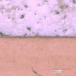 Bild 2: Kupfer und Aluminium perfekt verschweißt mit der neuen Wobbel-Technologie von Manz: Keine Durchmischung der Materialien, kaum Materialeinschlüsse.