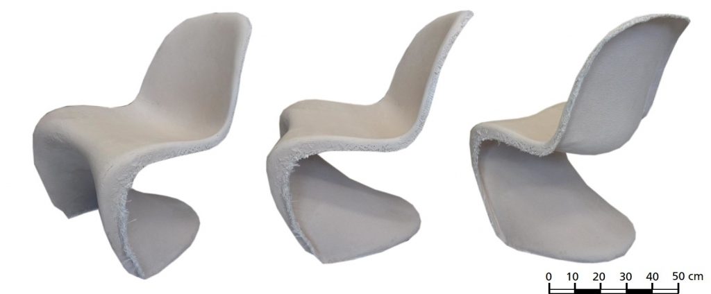 Abbildung 9: Panton Chair aus anorganischem Verbundwerkstoff (verschiedene Perspektiven)