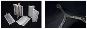 Abbildung 4: Beispiele für keramische Halbzeuge, die durch 3D-Weben und Flechten hergestellt wurden. Quelle: Fraunhofer-Zentrum HTL