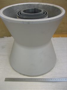 Diabolorolle zur Stahlrohrförderung