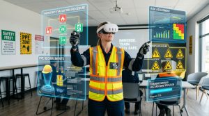 Abbildung: VR-Nutzung von 360 Grad Fotos in VR-Anwendungen für Cognitive Readiness und Stress Exposure Training (zur Veranschaulichung KI-generiert)